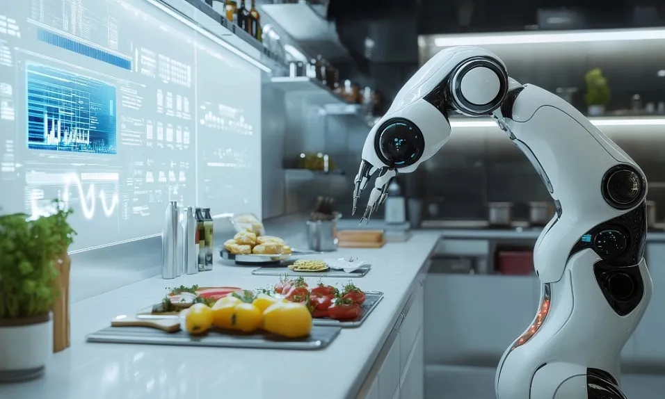 机械臂现身食堂后厨