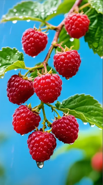 树莓（学名：Rubus idaeus），又称覆盆子