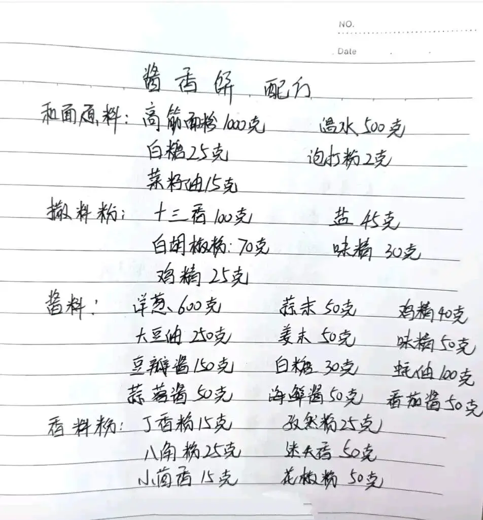 餐饮前辈80岁饭店老厨师公布几十年的手写配方