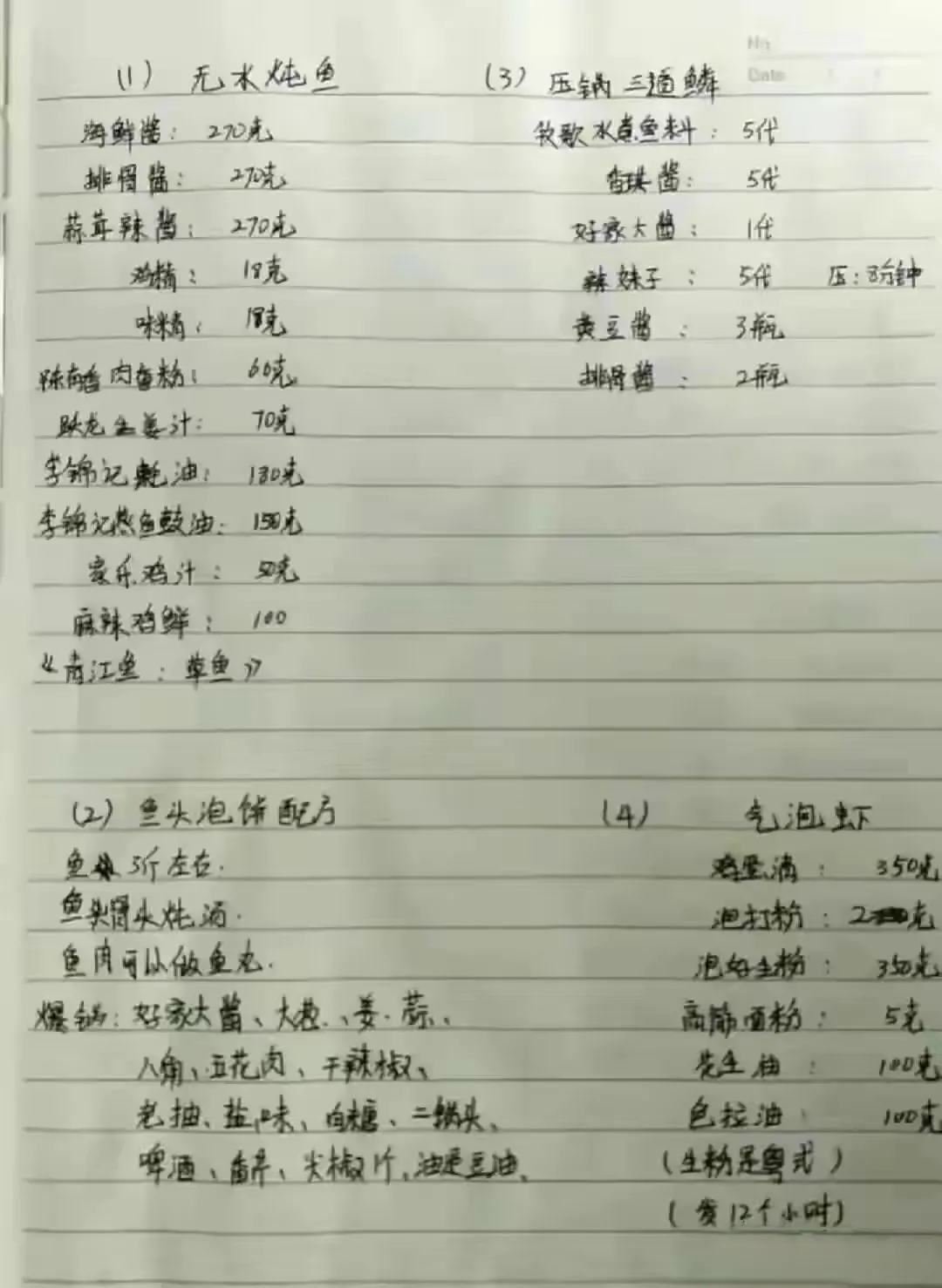 餐饮界老前辈厨师25个配方最值钱,已压箱底20多年,当餐收藏了