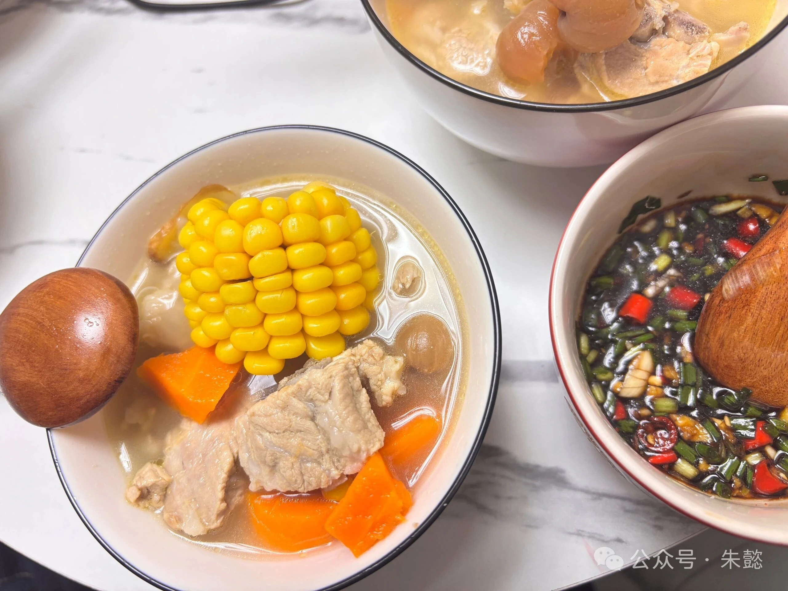 健康饮食推荐山药玉米排骨汤➕蘸料