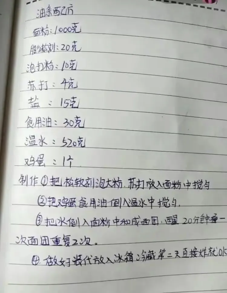 做厨师那些年的手写配方,价值千金,想要就收藏好了