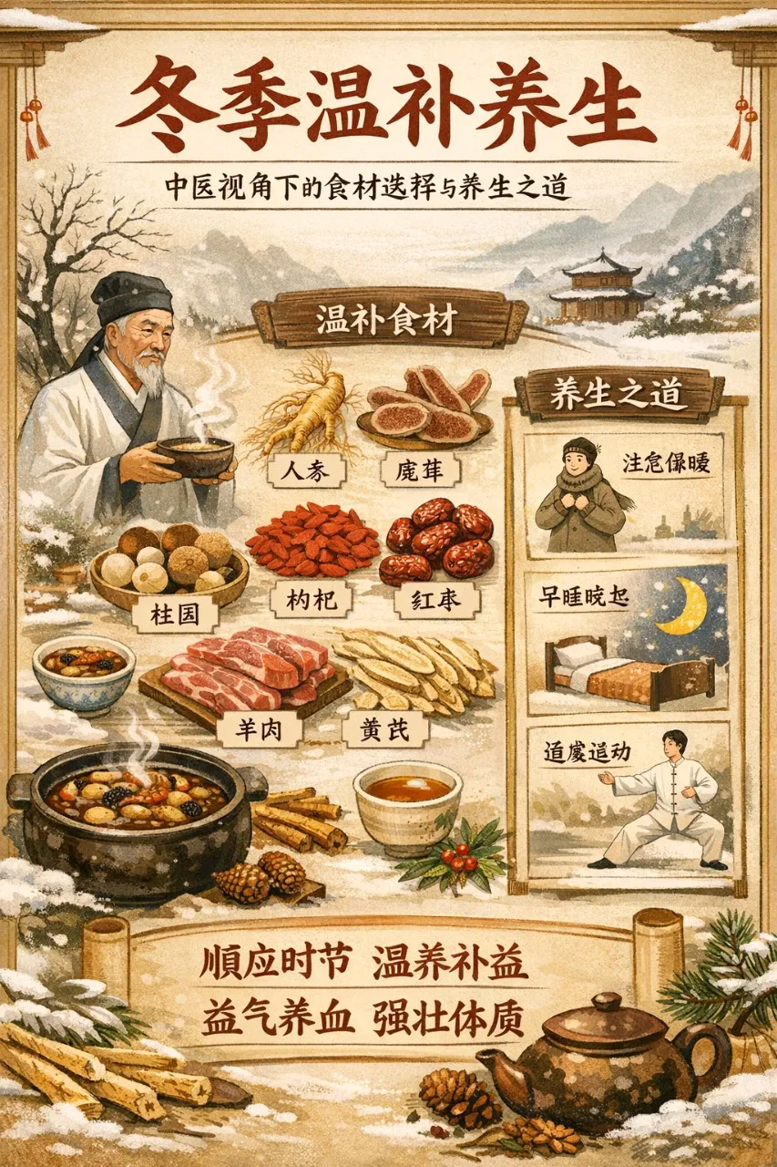 冬季温补养生在中医视角下的食材选择与养生之道