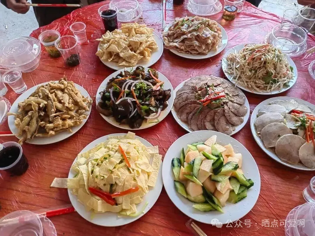 河南某村10年来最上档次的婚宴菜品在朋友圈火了