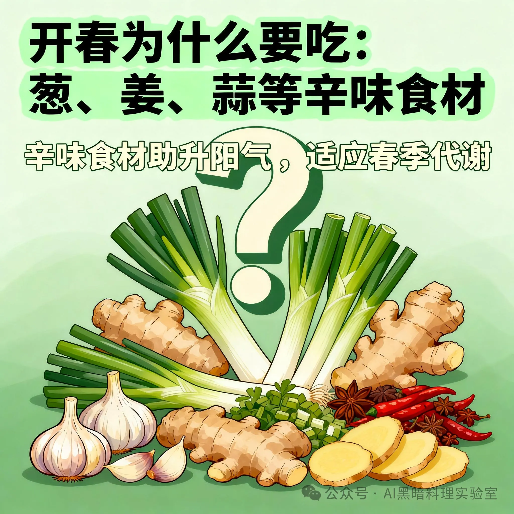 开春为什么要吃葱、姜、蒜等辛味食材