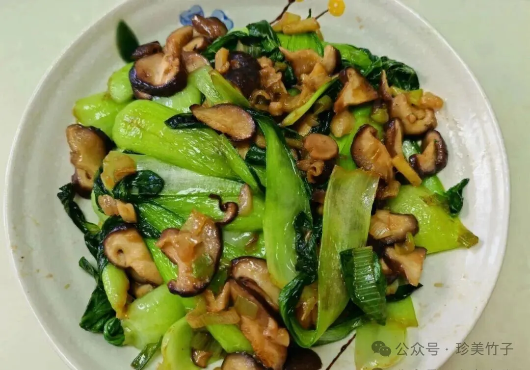 低脂又美味的香菇炒油菜