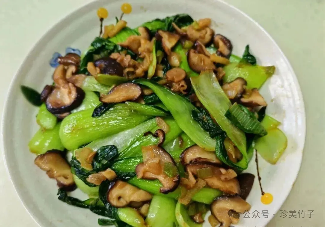 低脂又美味的香菇炒油菜