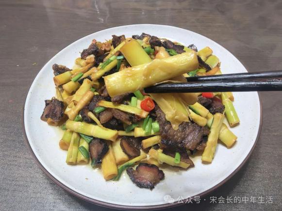 美食记忆：酱肉焖小笋